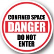 DuraStripe rond veiligheidsteken / CONFINED SPACE DANGER DO NOT ENTER